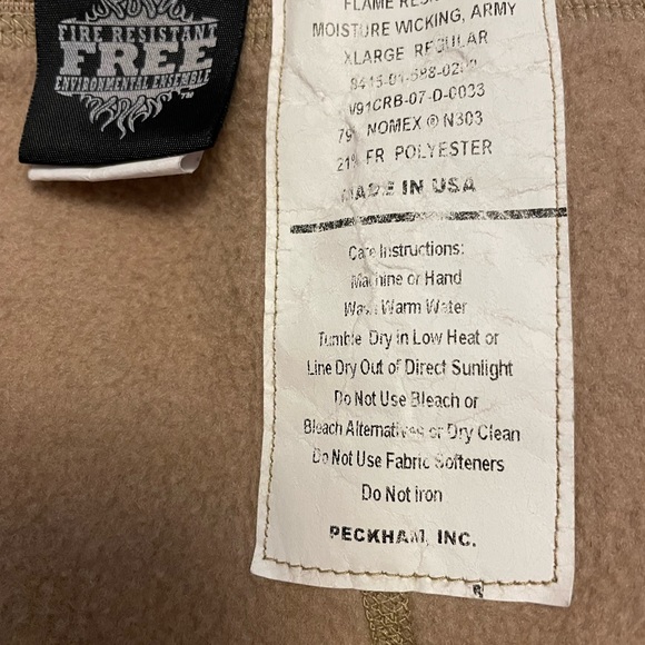 Army Polartec Nomex Fire Resistant Pants Tan Men Size XL - Picture 6 of 9